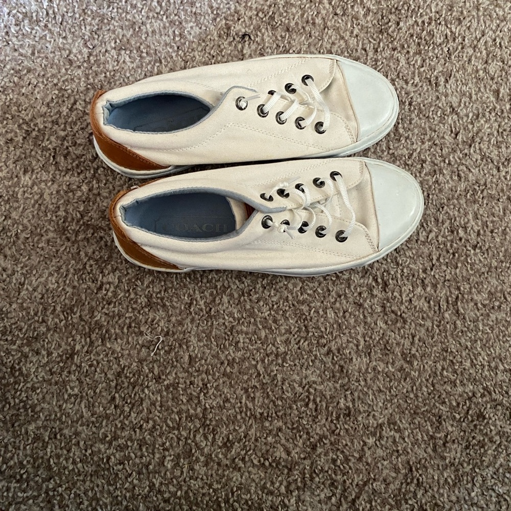 Vintage COACH fabric sneakers size 7B.